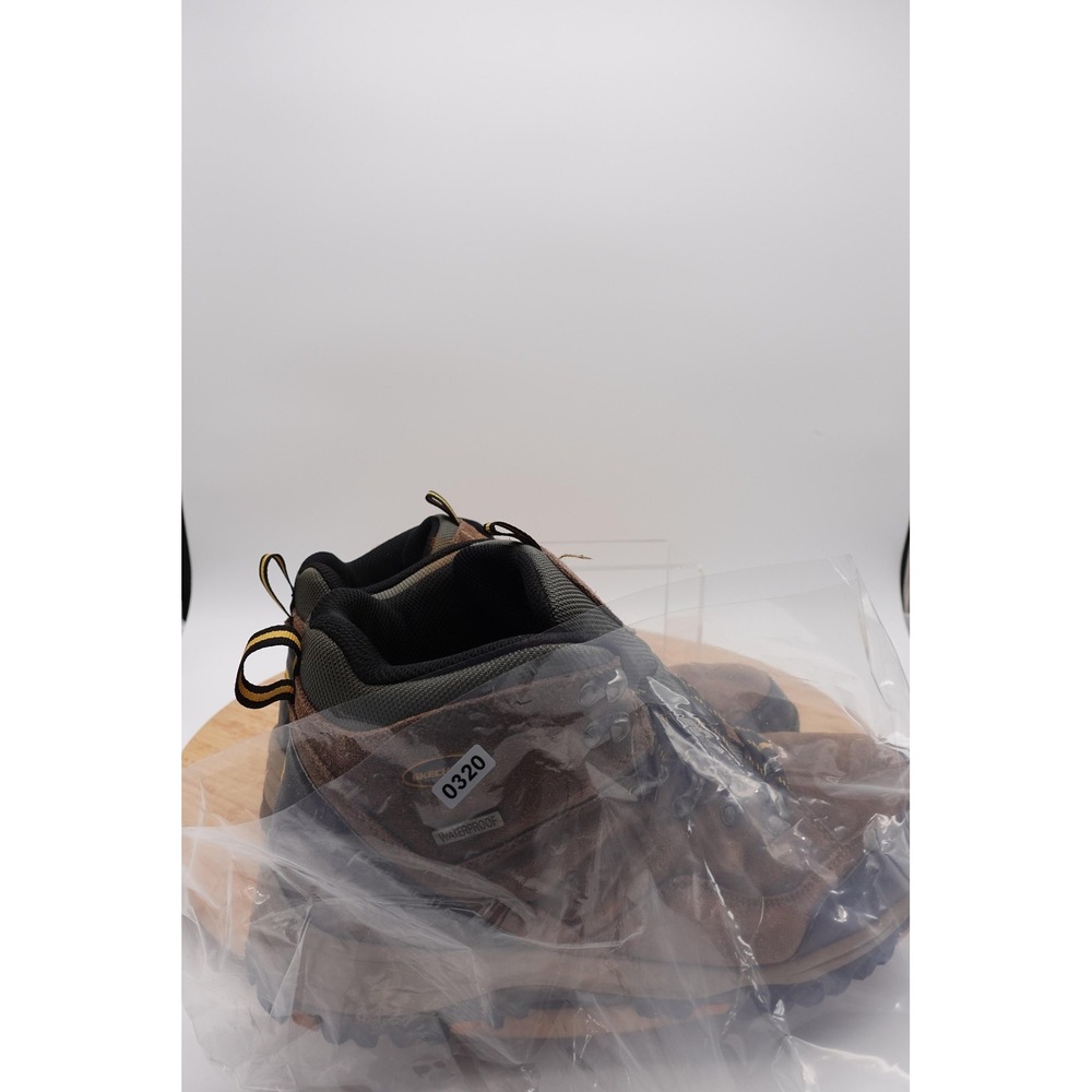 Skechers Boots Mens Size 11.5 45.5 Brown Leather Waterproof Hiking Trail Boots - Picture 8 of 8